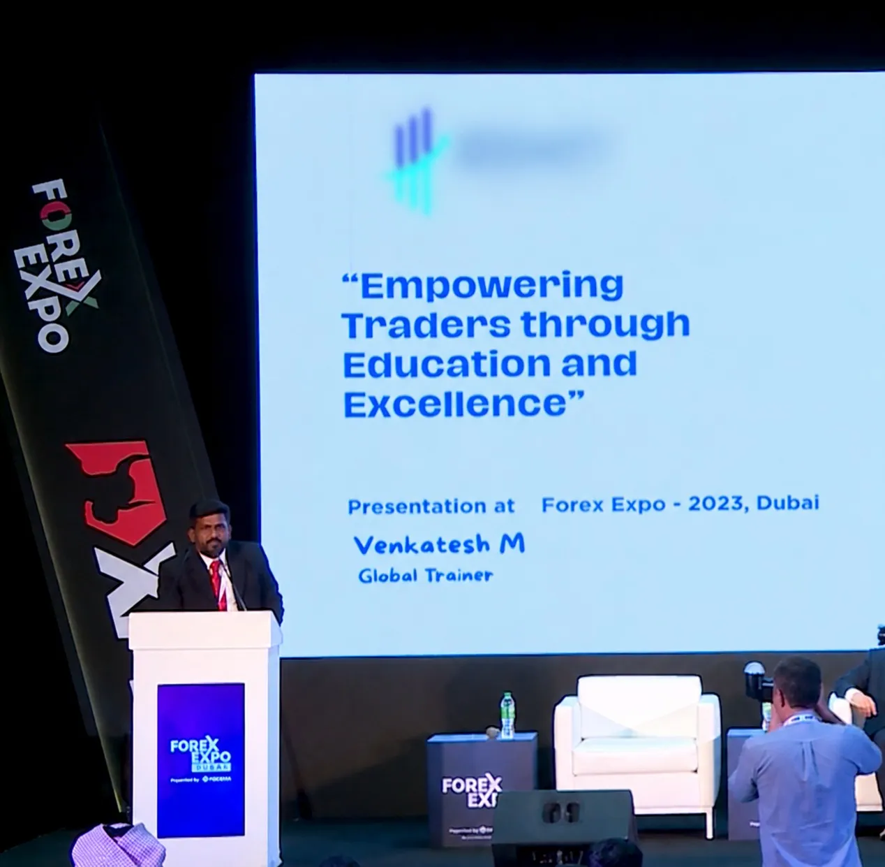 Venkatesh M at “Empowering Traders through Education and Excellence”, Forex Expo 2023, Dubai
