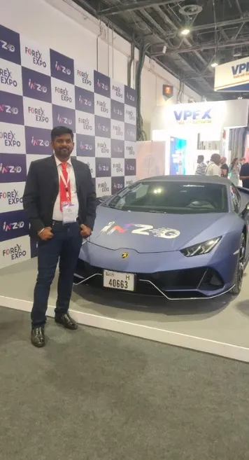Venkatesh M at Money Expo, Exhibition floor