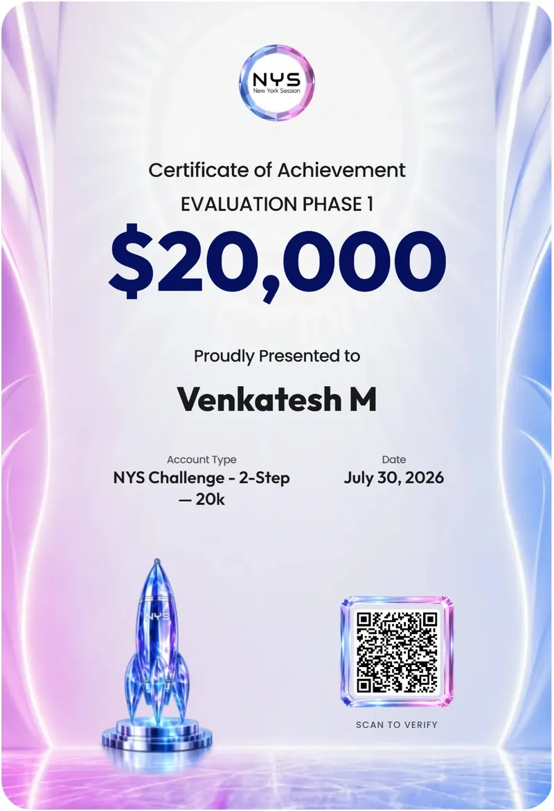 NYS (New York Session) certificate issued to Venkatesh M