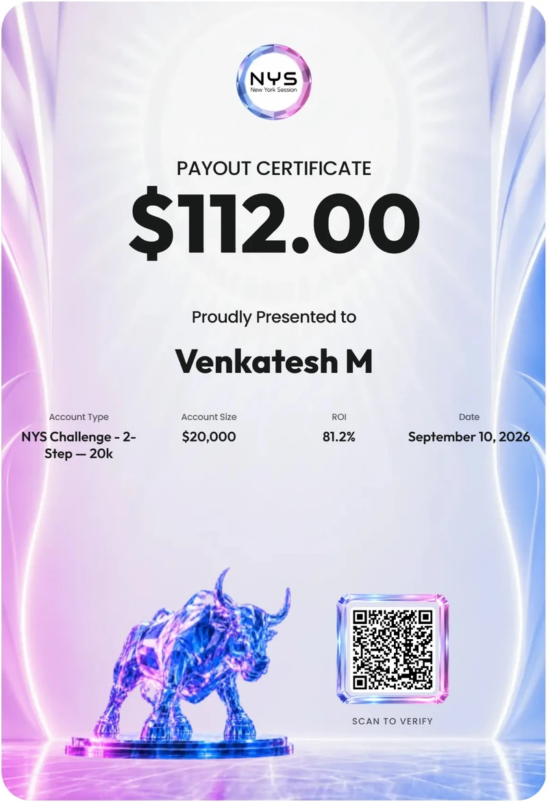 NYS (New York Session) certificate issued to Venkatesh M